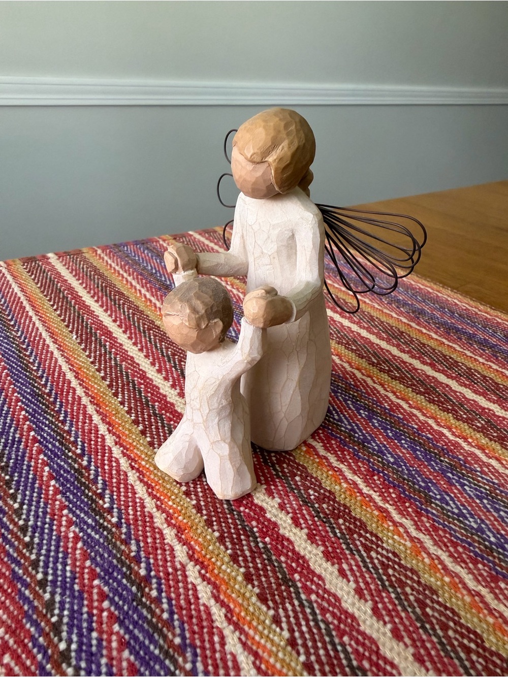 Willow Tree Angel with Child - Cream and Light Brown